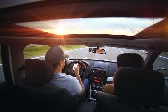 Women taking driving Lesson