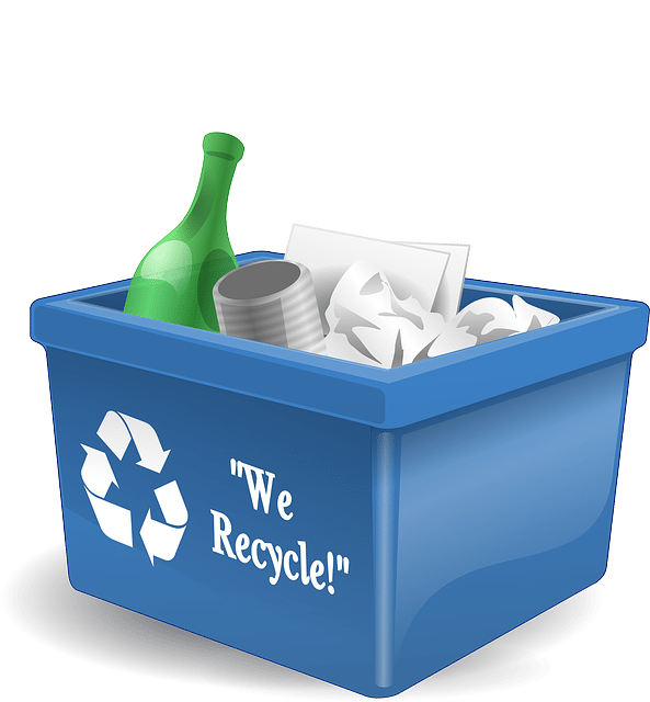 Blue mini skip bin
