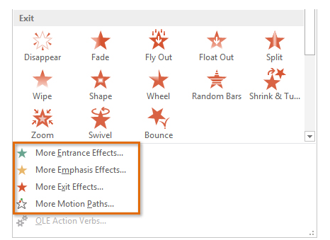 PowerPoint animation screenshot