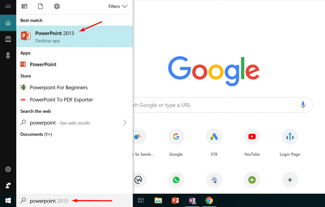 Searching PowerPoint in Computer